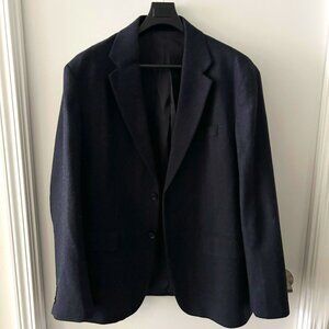Men's Wool Herringbone Navy Blazer size XL